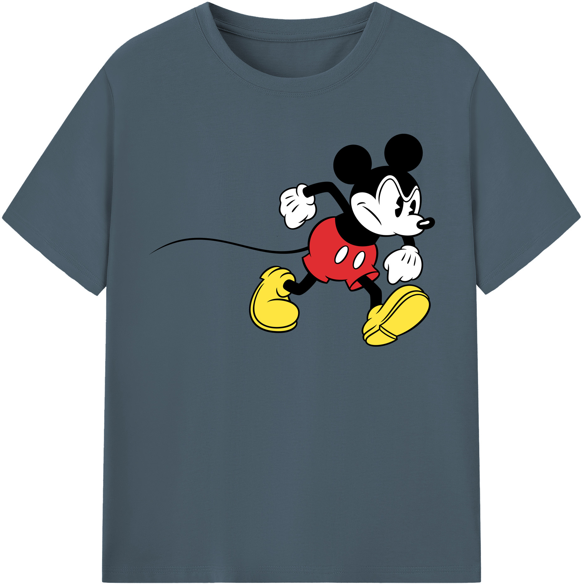 （画像用） ミッキーマウス Mickey Mouse 綿100％半袖Tシャツ（フロントプリント）